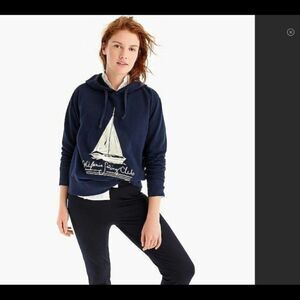 J. Crew California Sailing hoodie sweatshirt SMALL